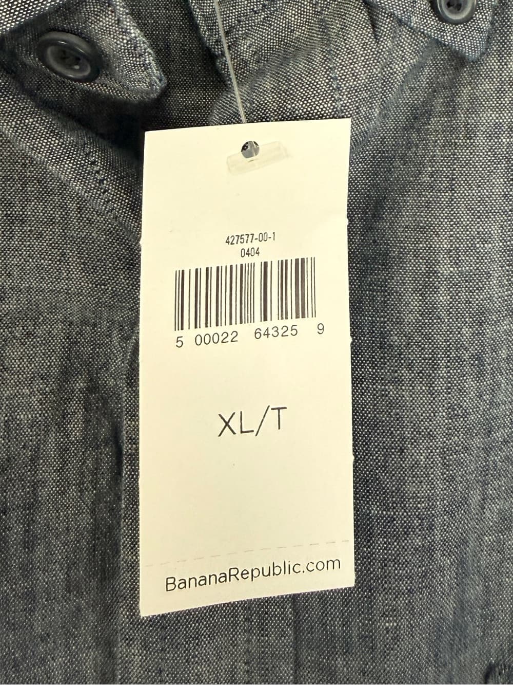 Banana Republic Heathered Light Blue Button-Up Shirt - Thumbnail 8
