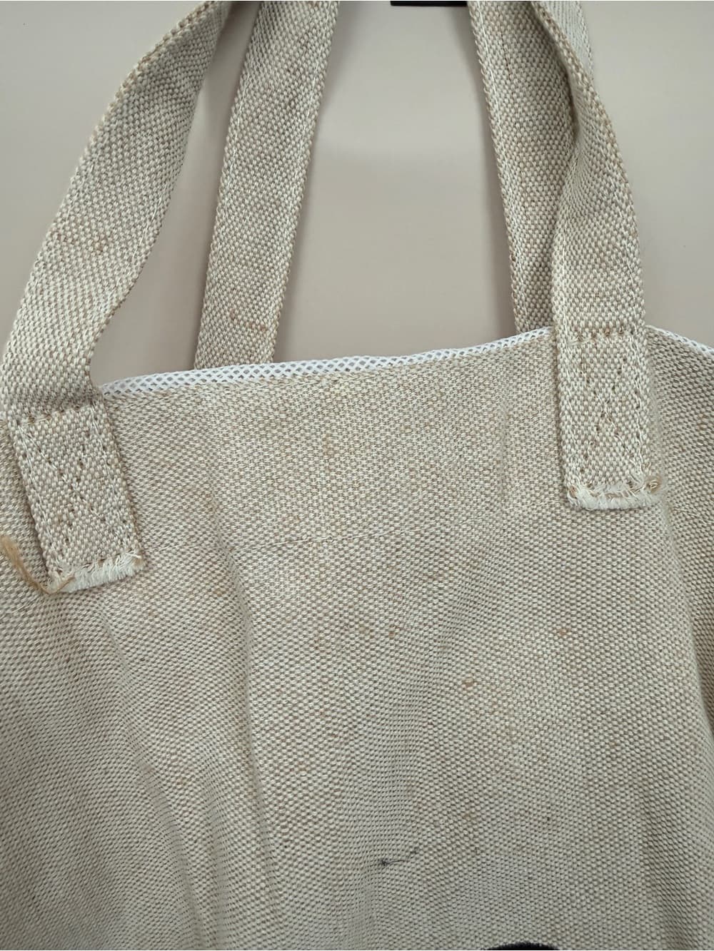 Canvas Tote with Distressed Michigan Heart Print - Thumbnail 3