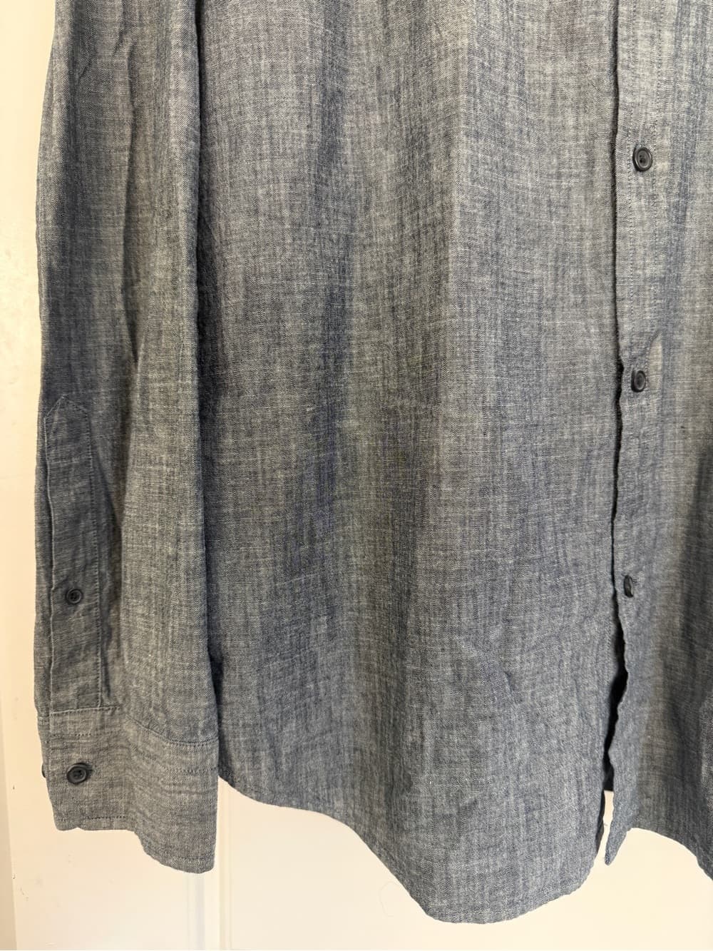 Banana Republic Heathered Light Blue Button-Up Shirt - Thumbnail 5