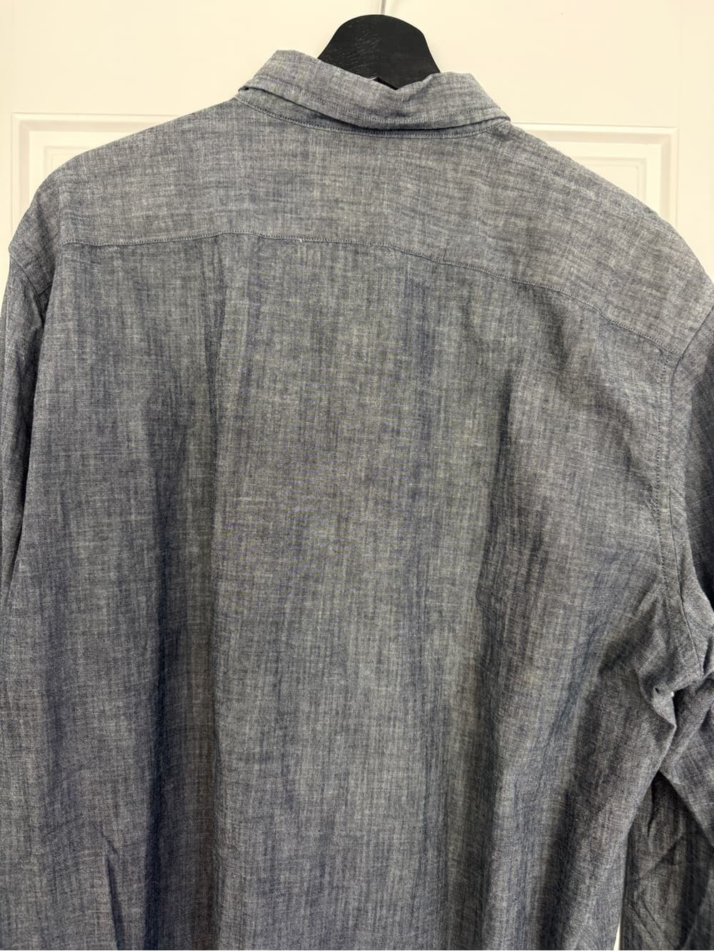 Banana Republic Heathered Light Blue Button-Up Shirt - Thumbnail 9