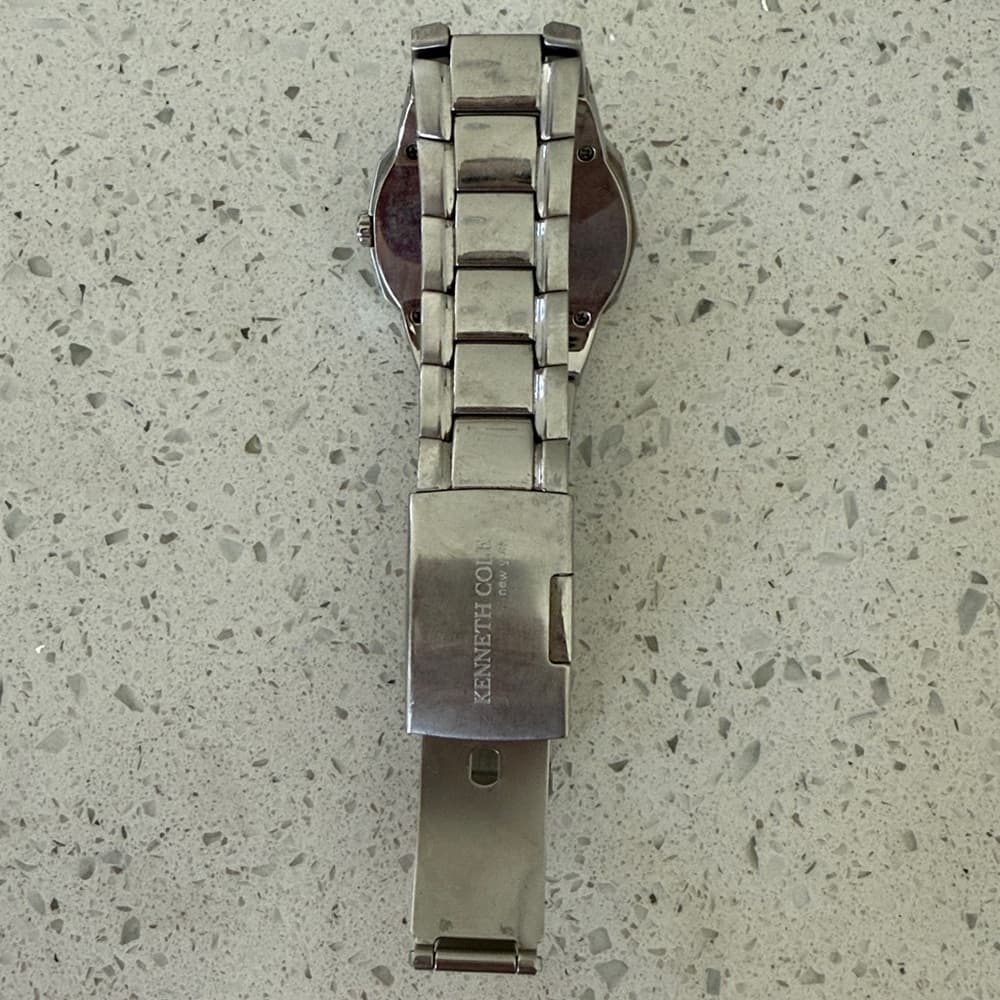 Kenneth Cole Black Dial Silver Watch - Thumbnail 4