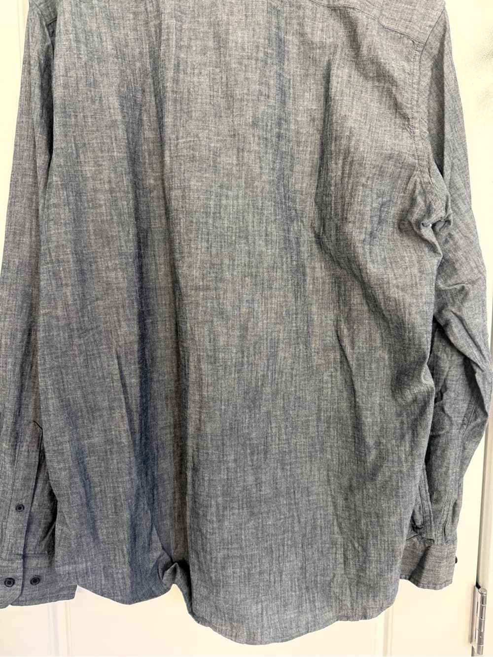 Banana Republic Heathered Light Blue Button-Up Shirt - Thumbnail 10