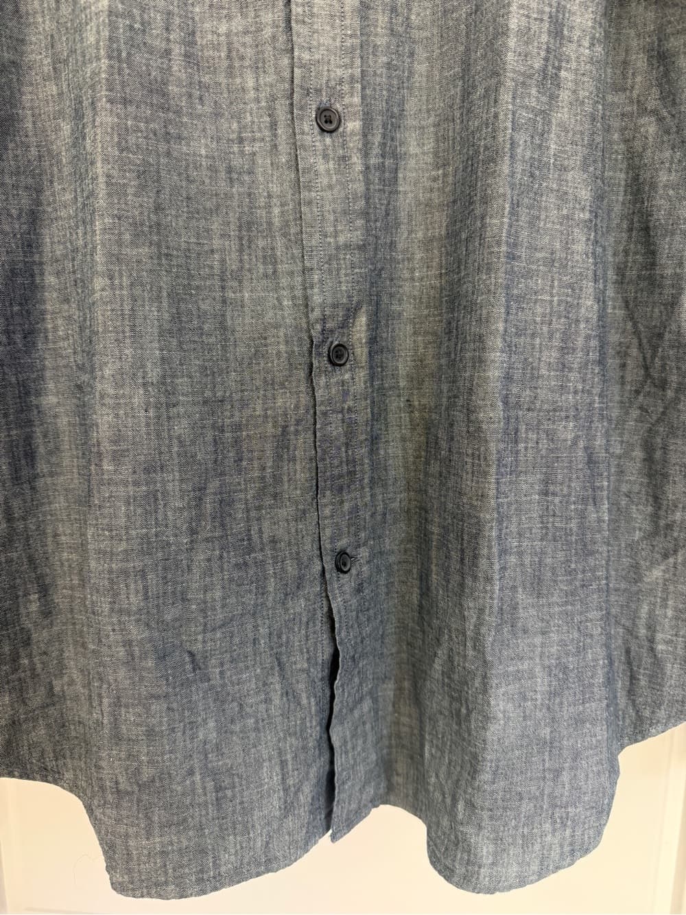 Banana Republic Heathered Light Blue Button-Up Shirt - Thumbnail 6