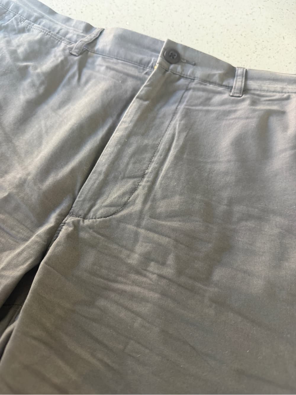 J. Crew Men's Classic Gray Cotton Blend Shorts - Thumbnail 4