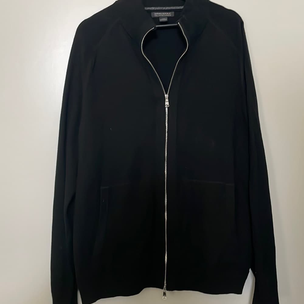 Banana Republic Pima Cotton/Cashmere Zip Sweater - Thumbnail 2