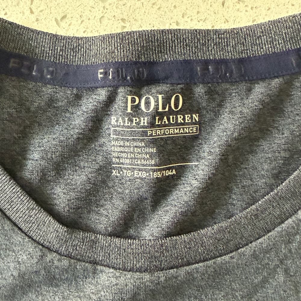 Polo by Ralph Lauren Men's Charcoal Performance Tee - Thumbnail 3