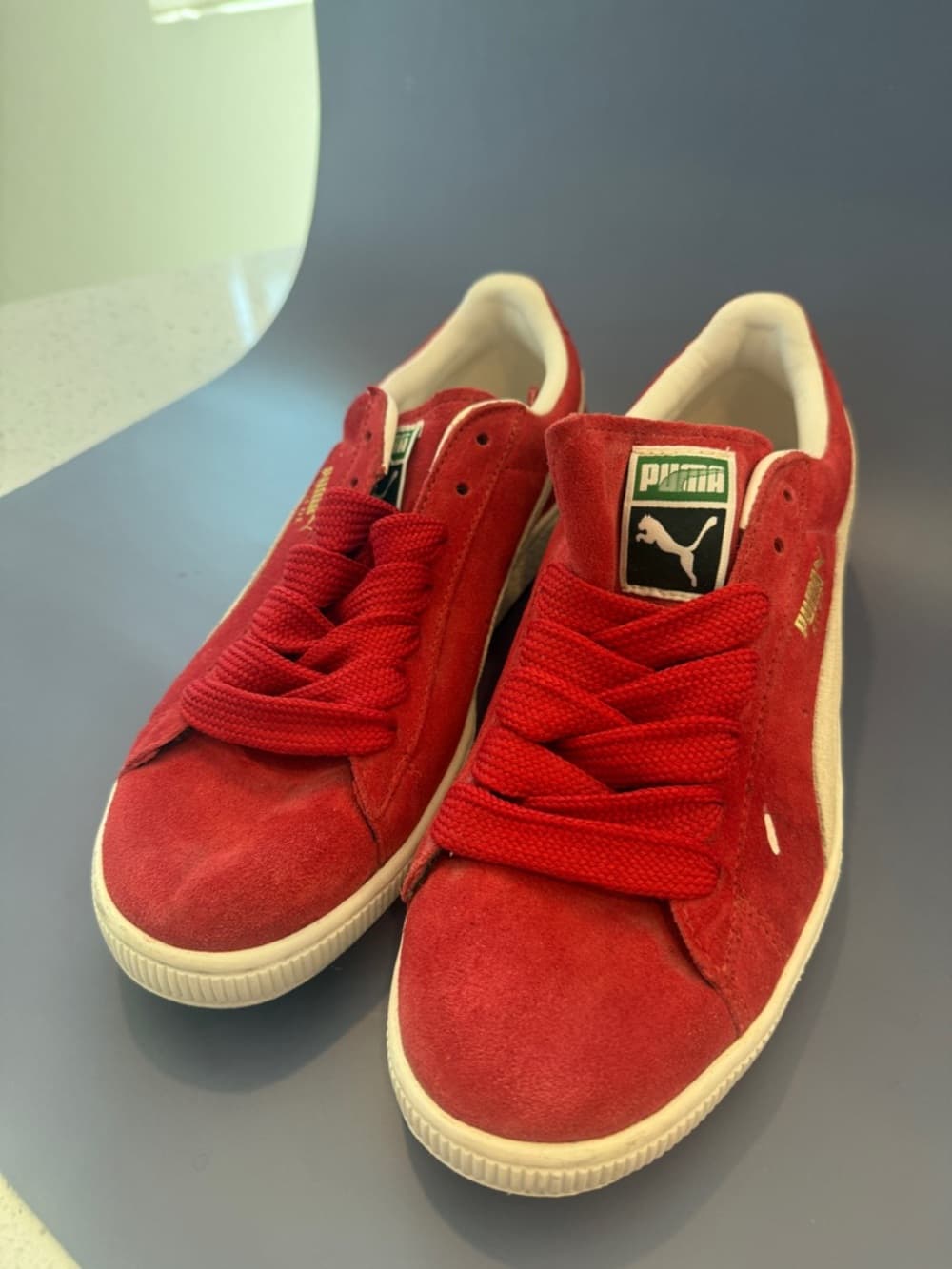 Puma Red Suede Sneakers Size 11 - Thumbnail 2