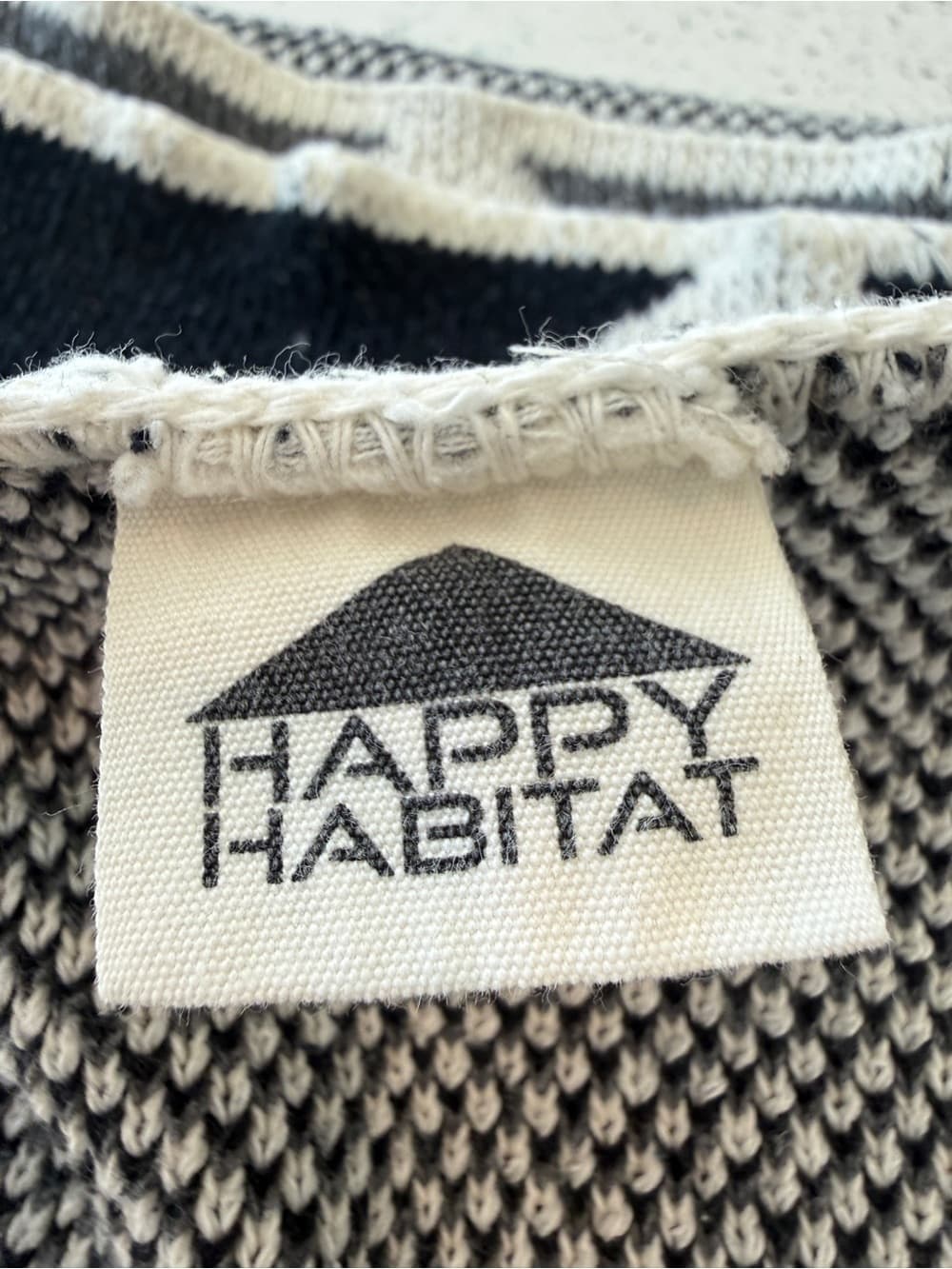 Happy Habitat Geometric Triangle Throw Blanket, Black/White/Gray Pattern - Thumbnail 5