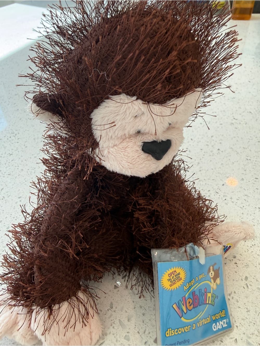 Webkinz Plush Monkey Toy - Brown - Thumbnail 4