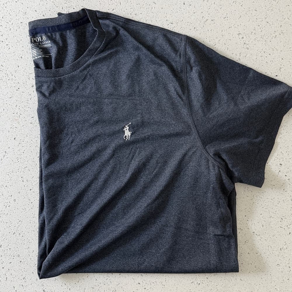 Polo by Ralph Lauren Men's Charcoal Performance Tee - Thumbnail 2