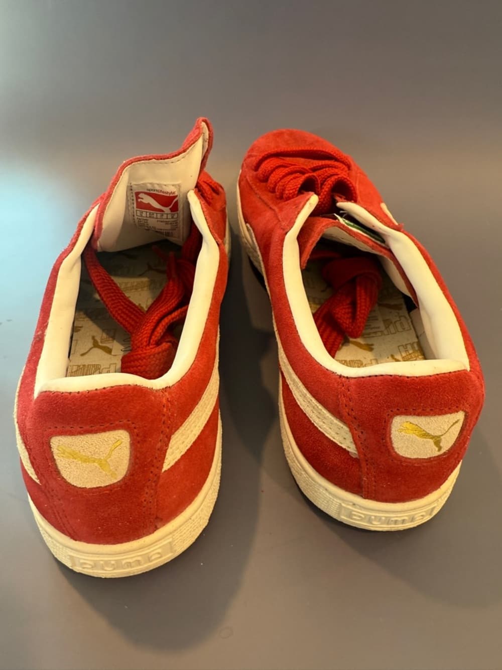 Puma Red Suede Sneakers Size 11 - Thumbnail 6
