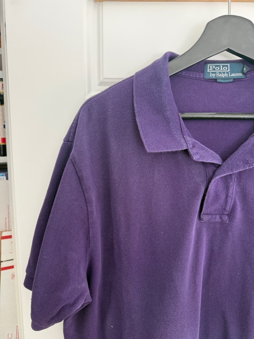 Polo by Ralph Lauren Purple Polo with Yellow Pony Logo Size XL Classic - Thumbnail 3