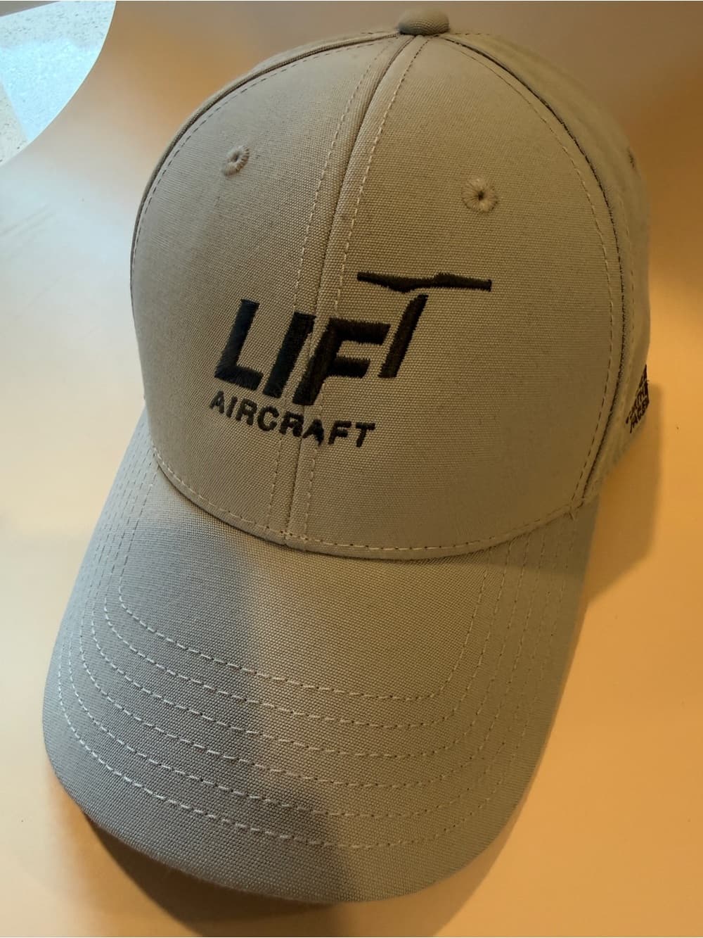 LIFT Aircraft + North Face Embroidered Baseball Cap - Light Gray - Thumbnail 4