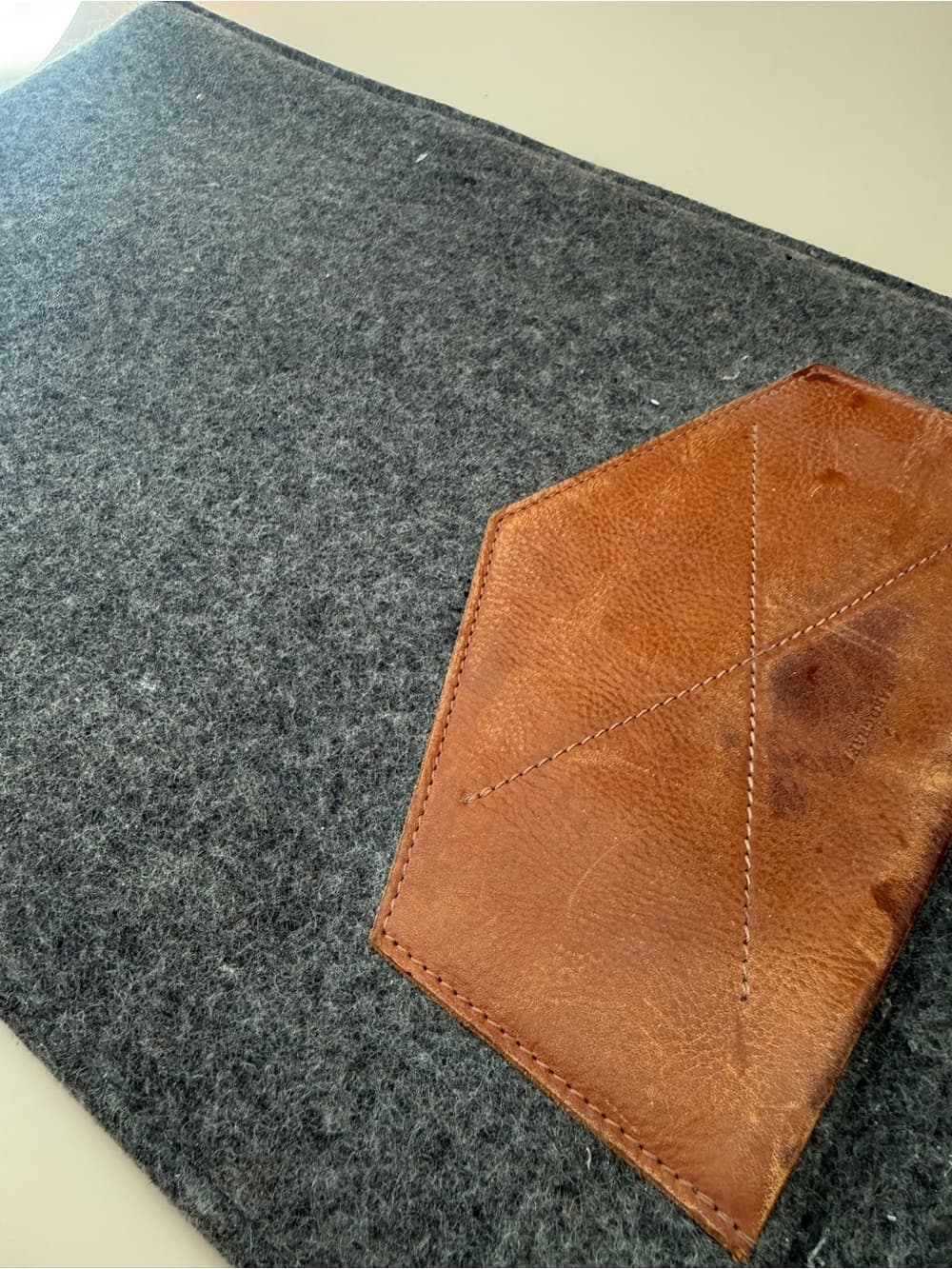 Leather and Felt Laptop Sleeve by Hard Graft - Thumbnail 7