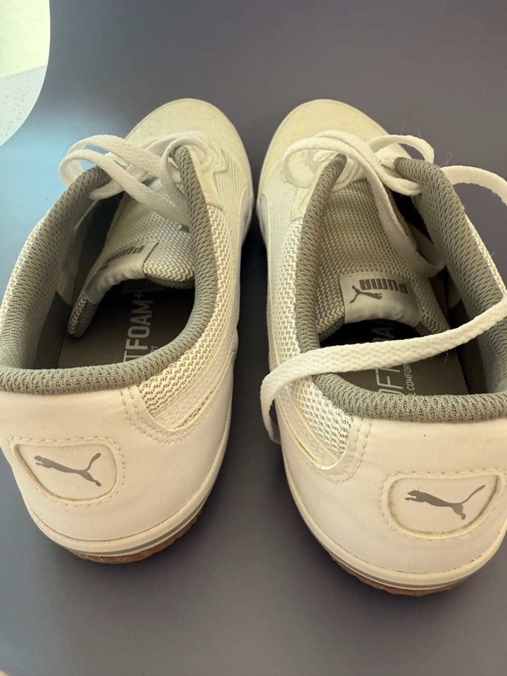 Puma Softfoam White Sneakers Size 12 - Thumbnail 3