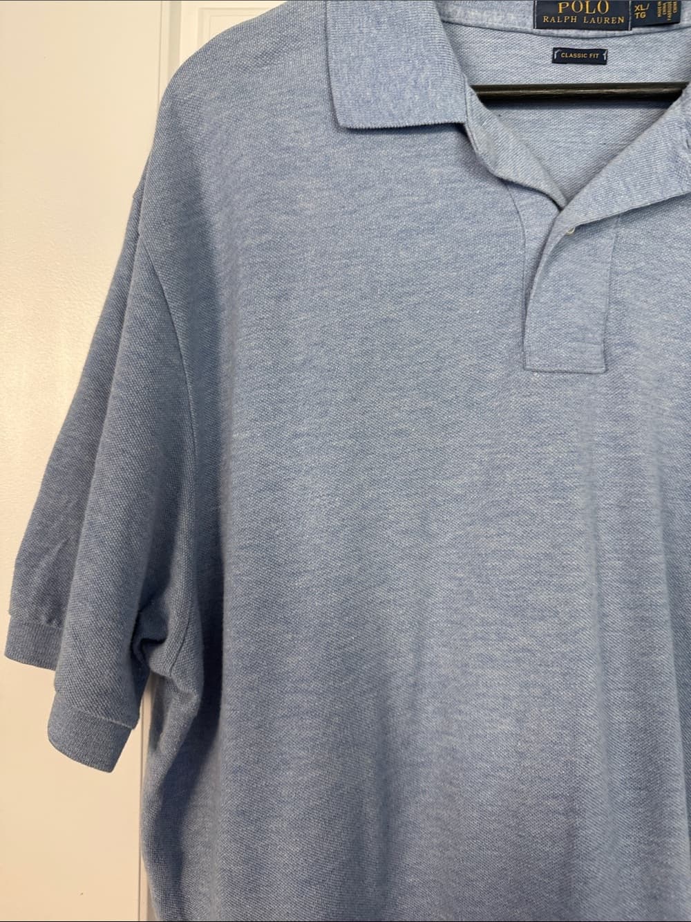 Polo by Ralph Lauren Classic Fit Light Blue Polo Shirt XL - Thumbnail 5