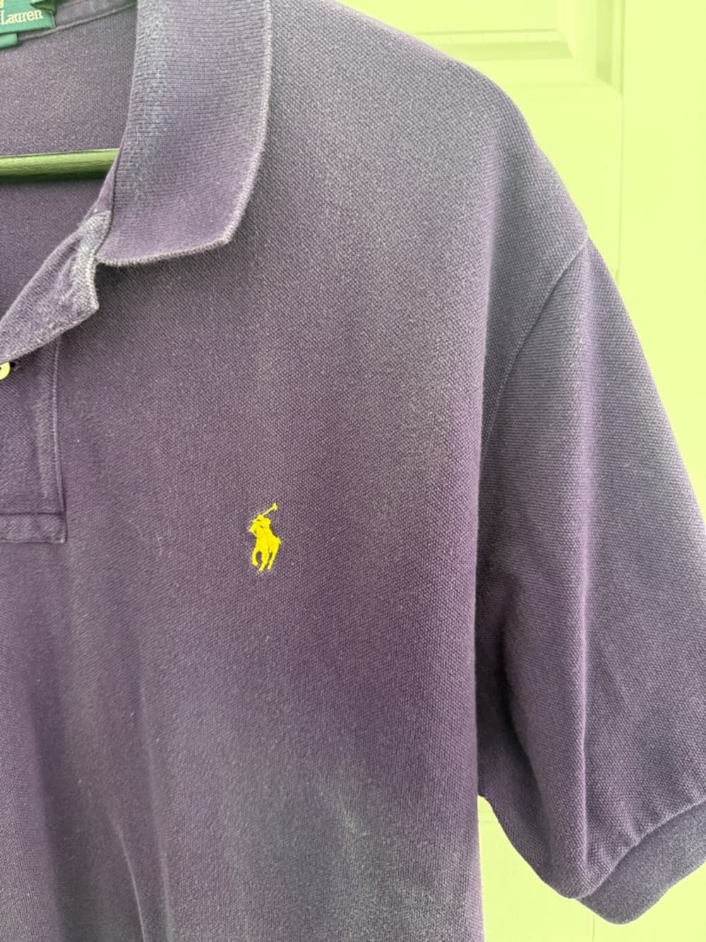 Polo by Ralph Lauren Purple Polo with Yellow Pony Logo Size XL Classic - Thumbnail 4