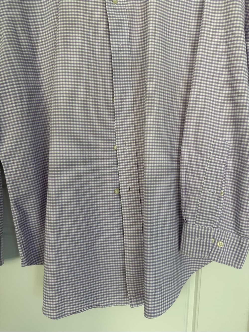 Ralph Lauren Lavender Gingham Button-Down Dress Shirt - Thumbnail 7