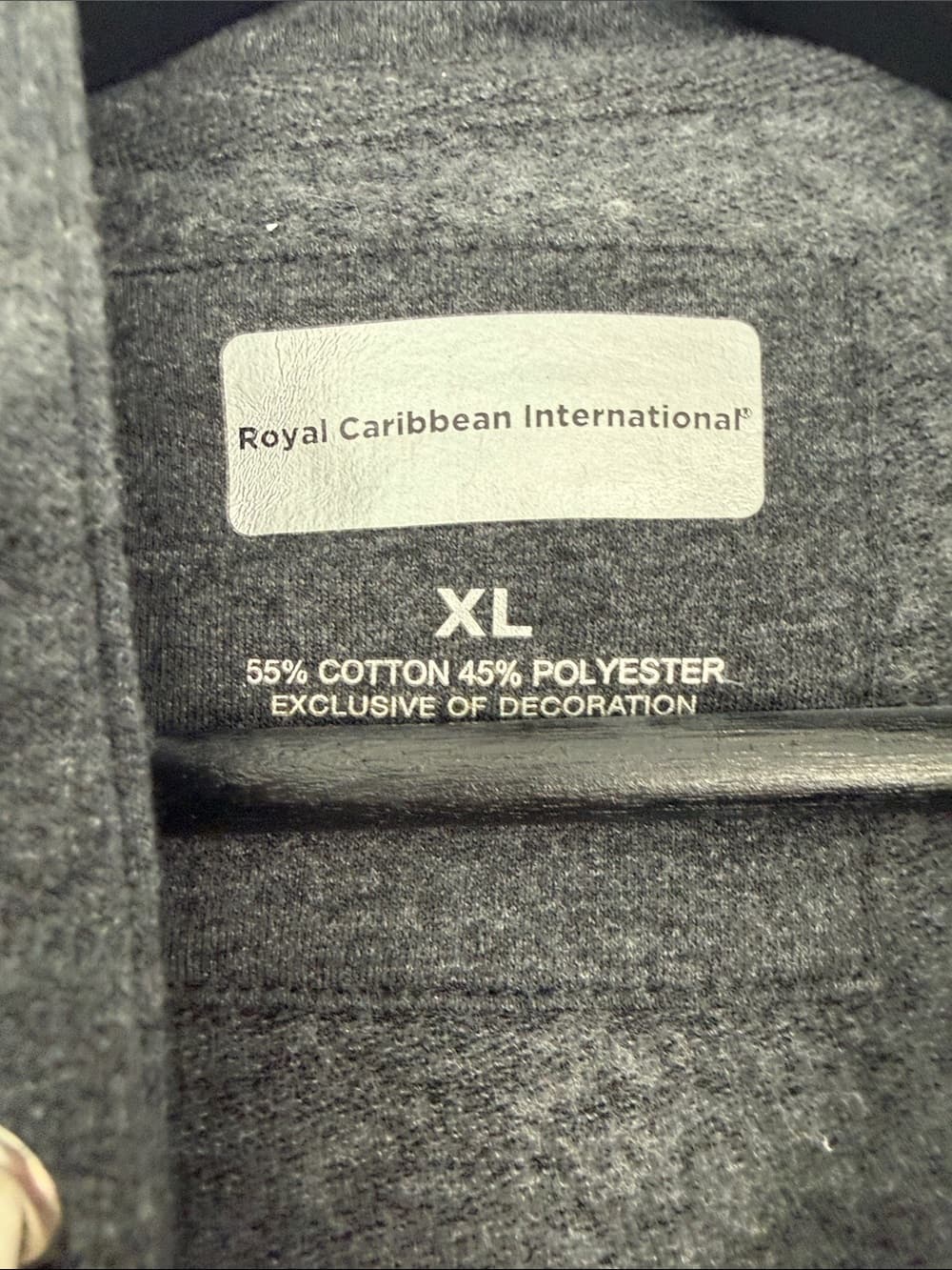 Royal Caribbean Anthem of the Seas Dark Gray Zip-Up Hoodie with Logo XL - Thumbnail 3