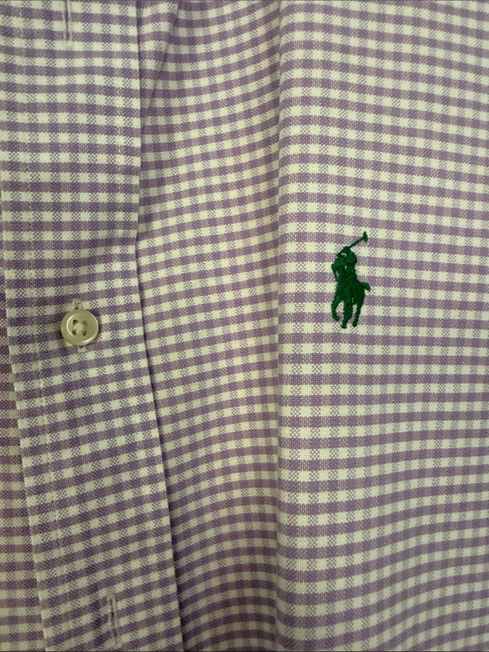 Ralph Lauren Lavender Gingham Button-Down Dress Shirt - Thumbnail 5