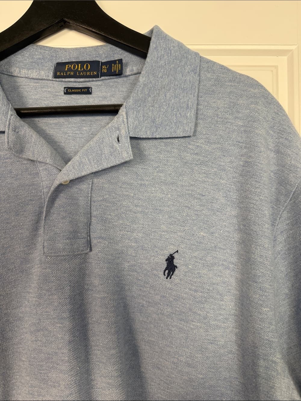 Polo by Ralph Lauren Classic Fit Light Blue Polo Shirt XL - Thumbnail 2