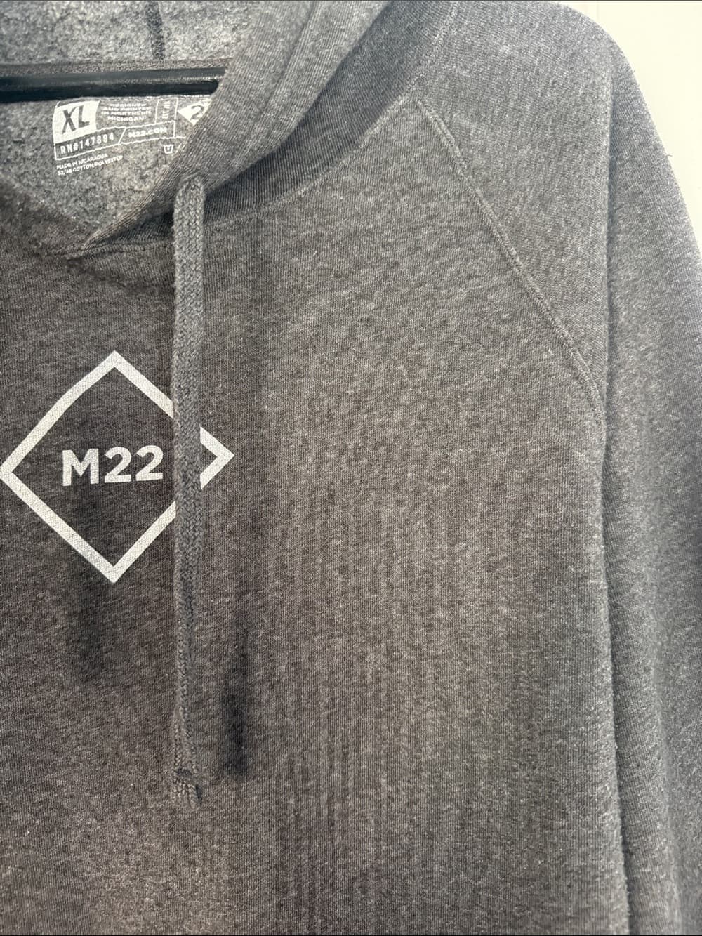 M22 Hoodie Sweatshirt - Charcoal Gray XL - Thumbnail 5