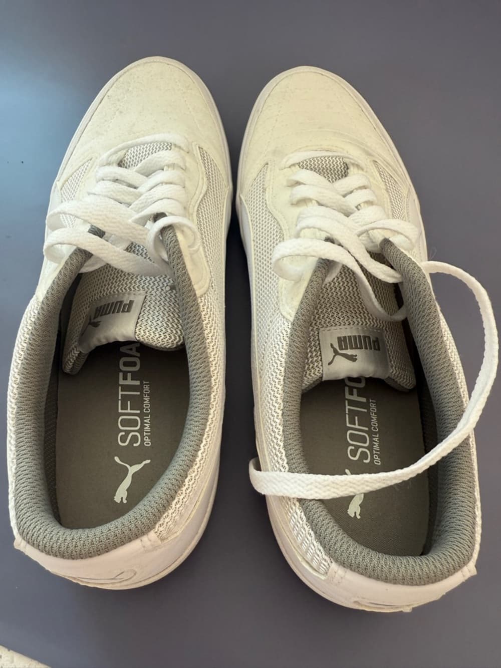 Puma Softfoam White Sneakers Size 12 - Thumbnail 4