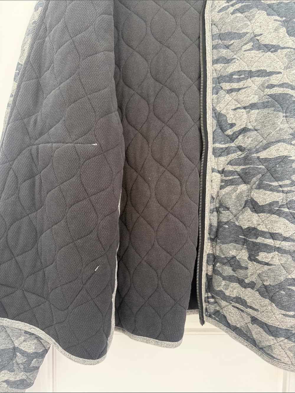 Champion x Todd Snyder Gray/Green Camouflage Quilted Bomber Jacket - Thumbnail 9