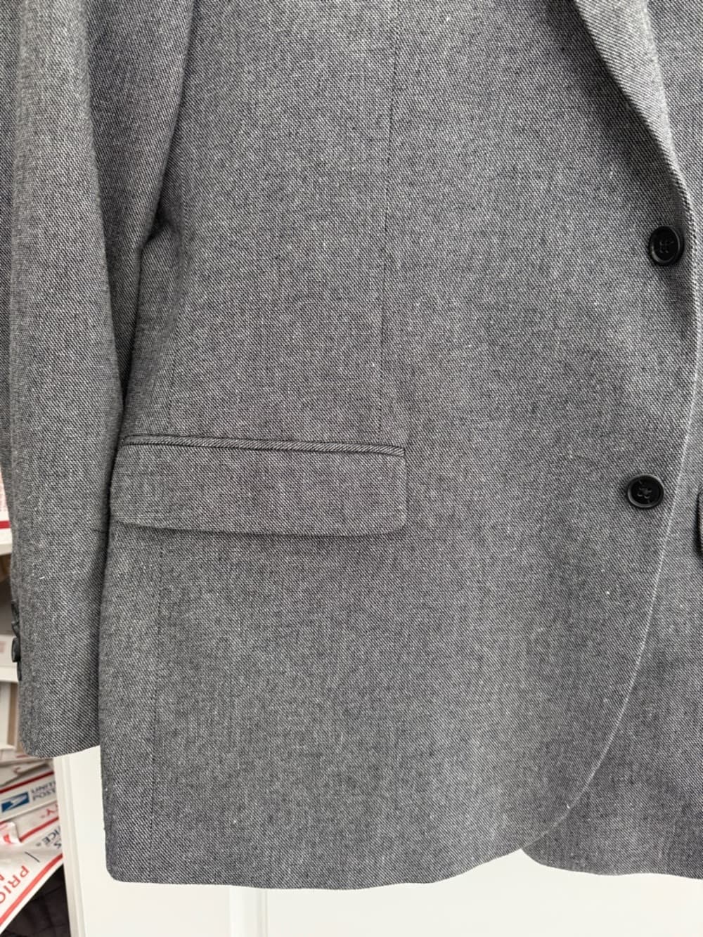 Banana Republic Gray Men's Wool-Blend Blazer - Size 48 Regular - Thumbnail 3
