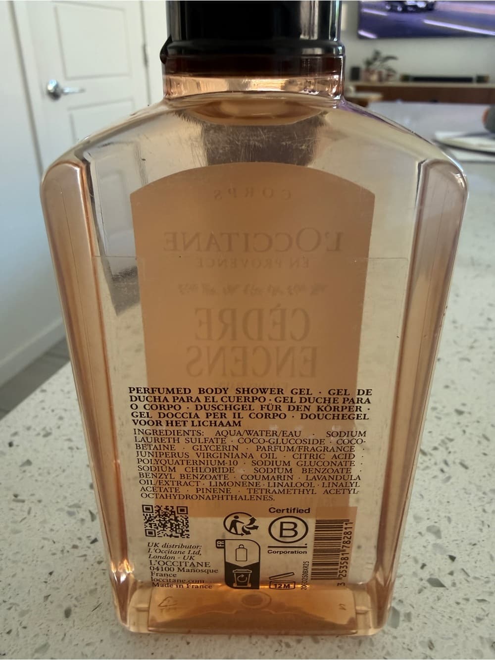 L'OCCITANE Cèdre Encens Shower Gel 8.4oz - Thumbnail 3