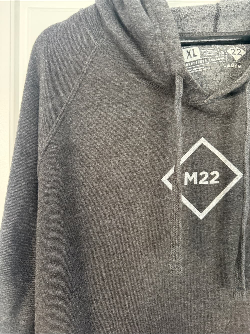 M22 Hoodie Sweatshirt - Charcoal Gray XL - Thumbnail 4