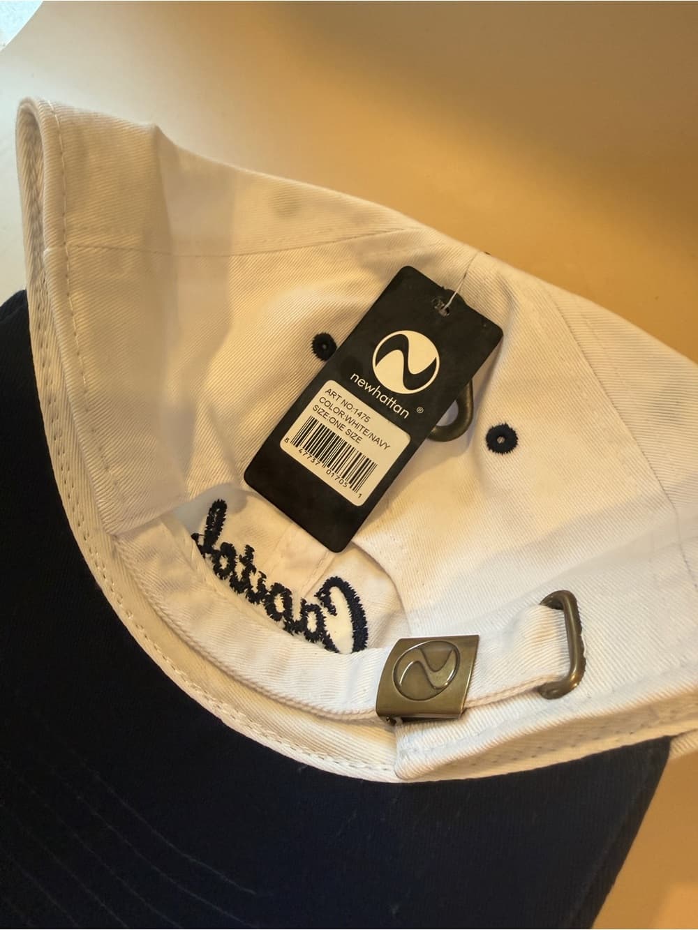 Capitol Records Logo Two-Tone Baseball Cap - White & Navy - Thumbnail 7