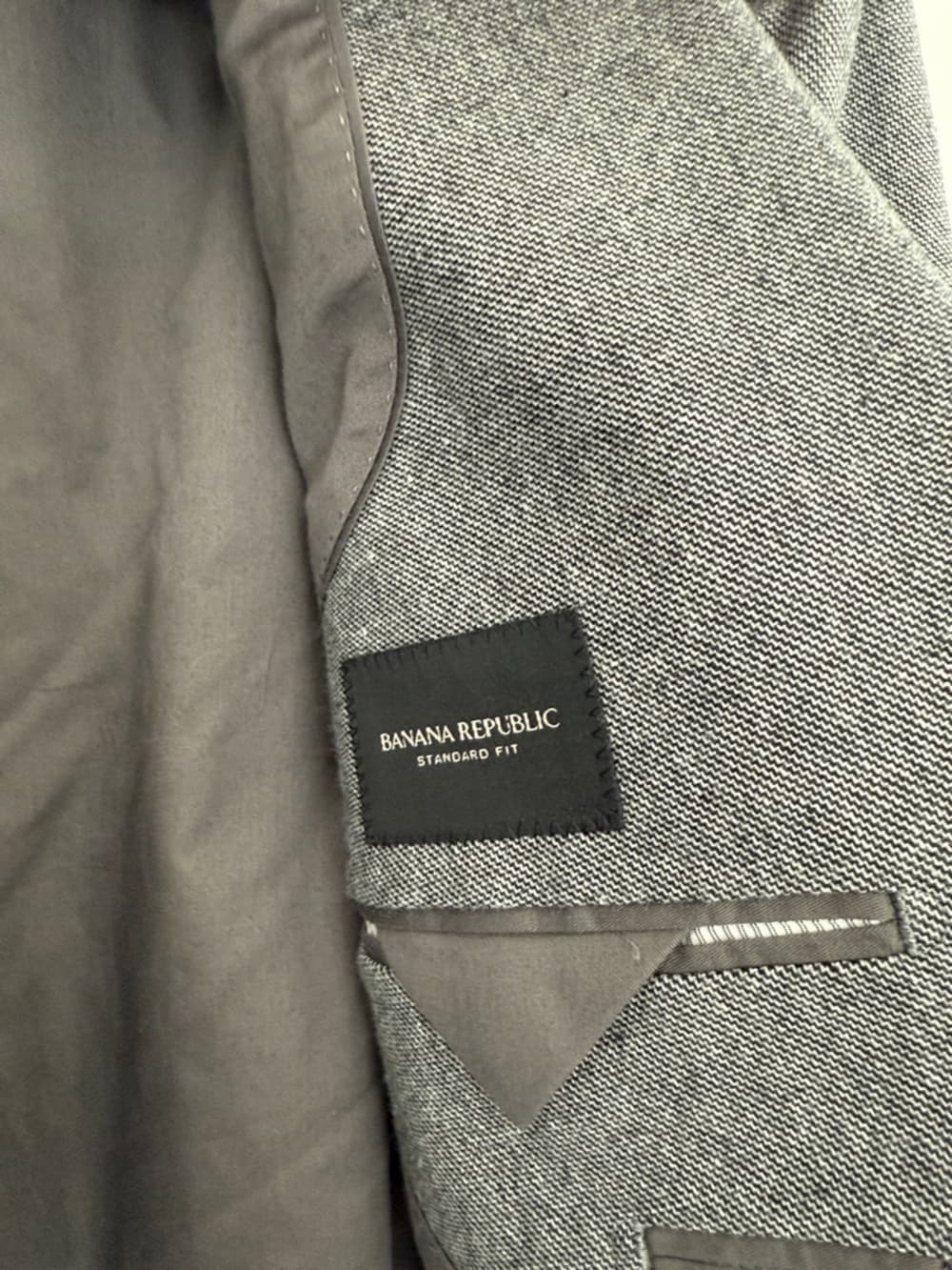 Banana Republic Gray Men's Wool-Blend Blazer - Size 48 Regular - Thumbnail 5