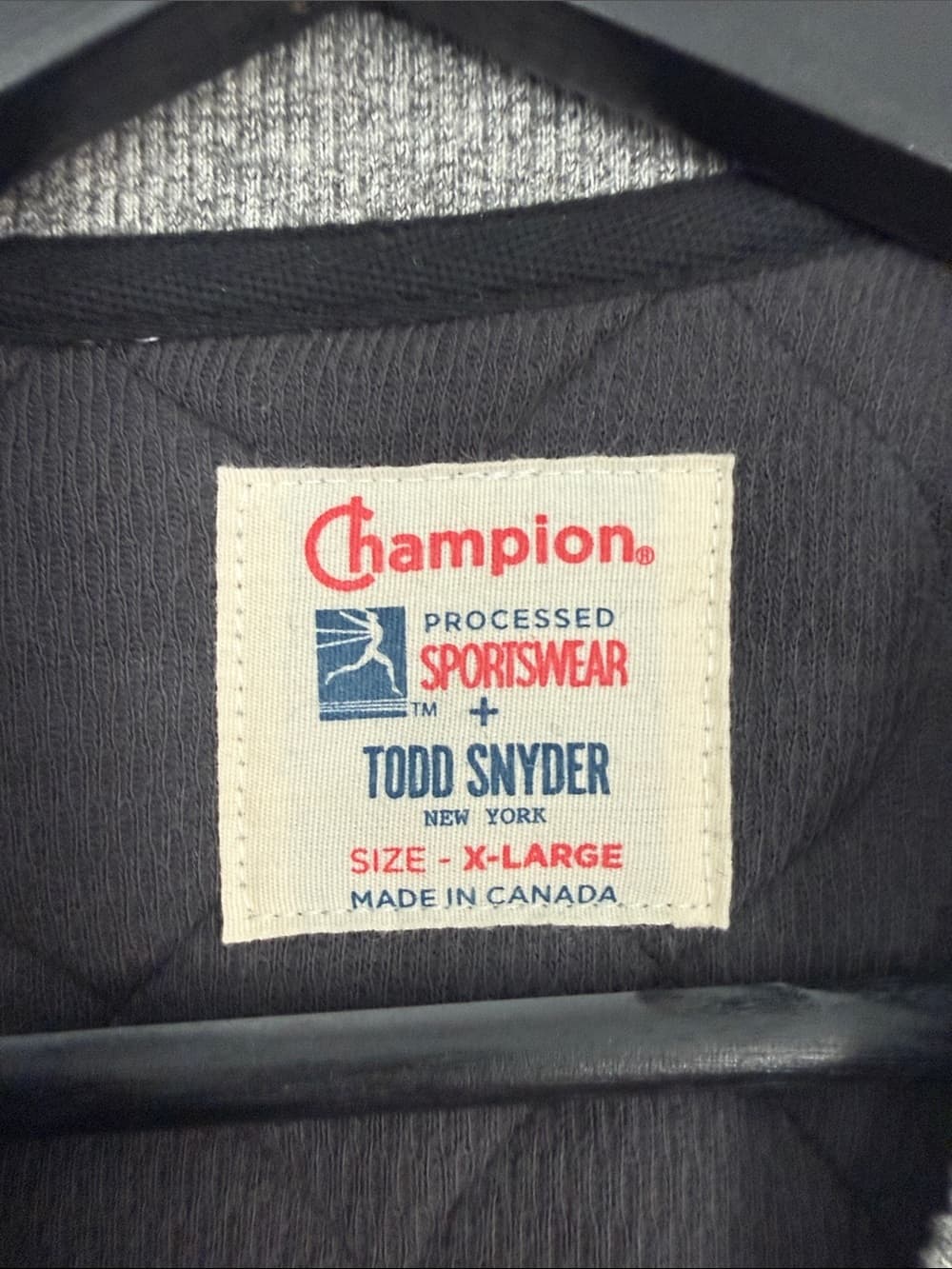 Champion x Todd Snyder Gray/Green Camouflage Quilted Bomber Jacket - Thumbnail 4