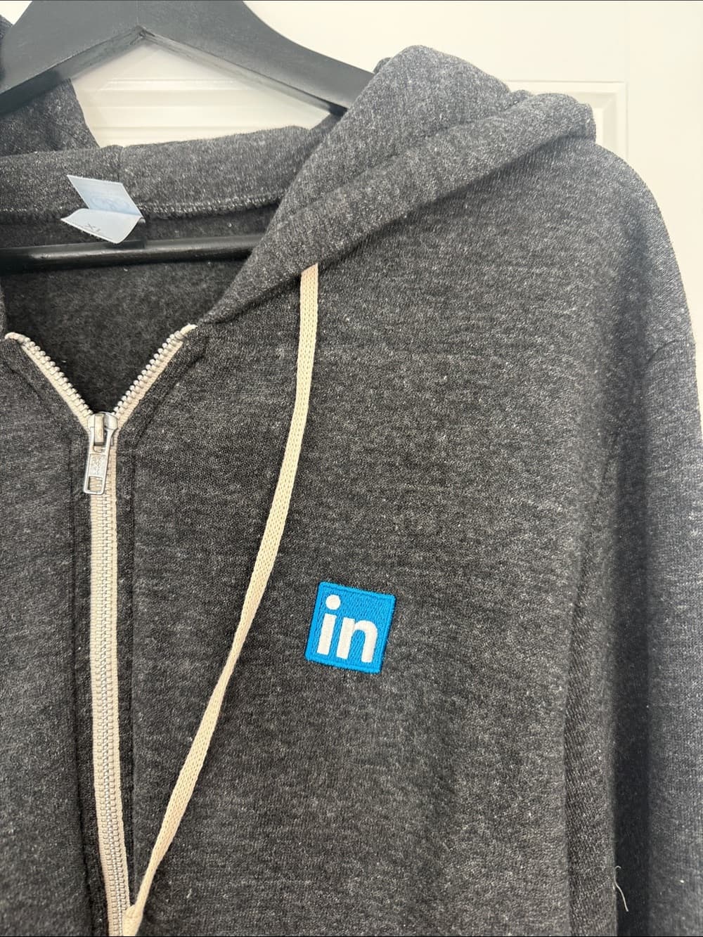Charcoal Gray Zip Hoodie - LinkedIn Branded XL - Thumbnail 2