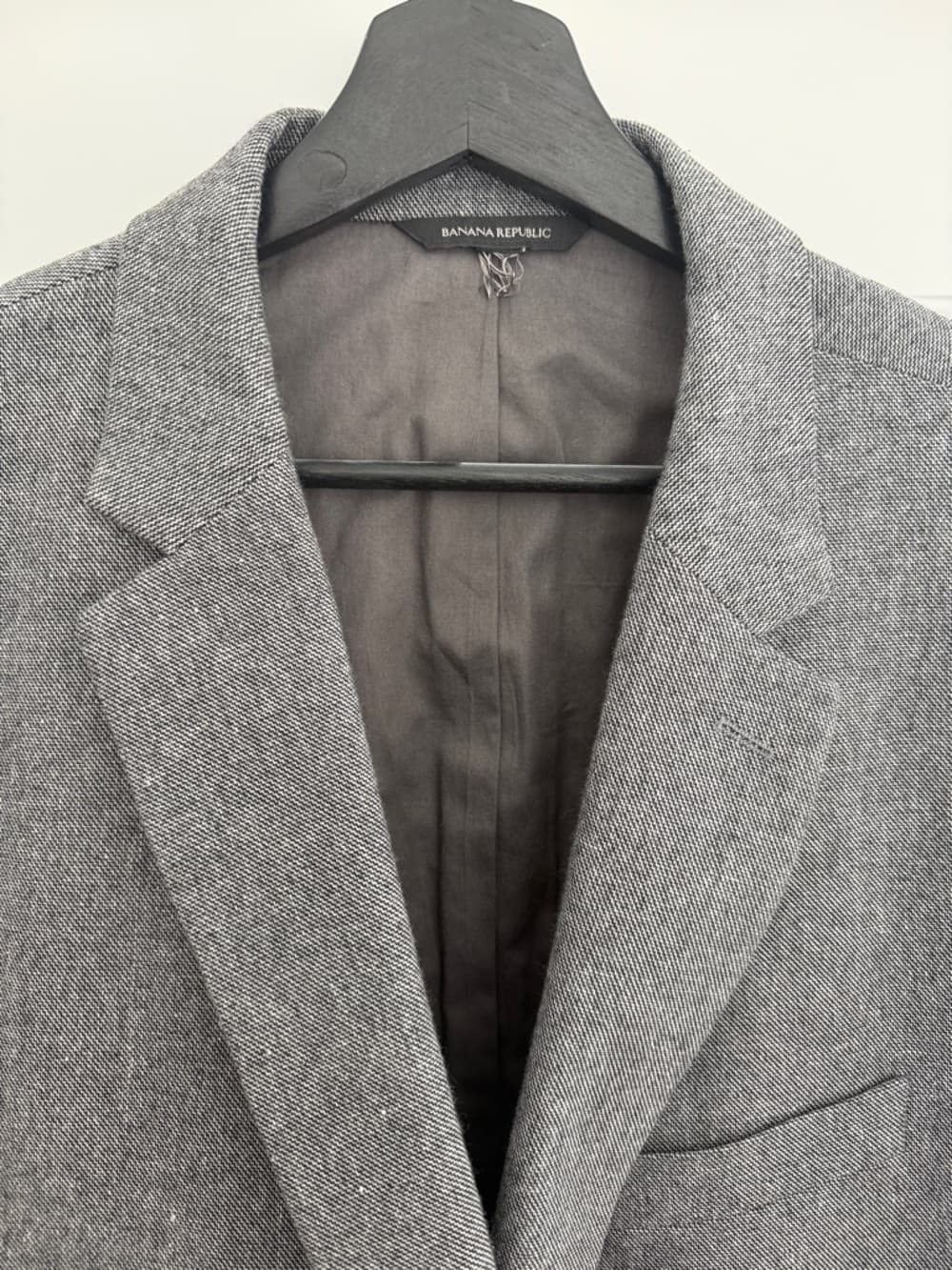 Banana Republic Gray Men's Wool-Blend Blazer - Size 48 Regular - Thumbnail 2