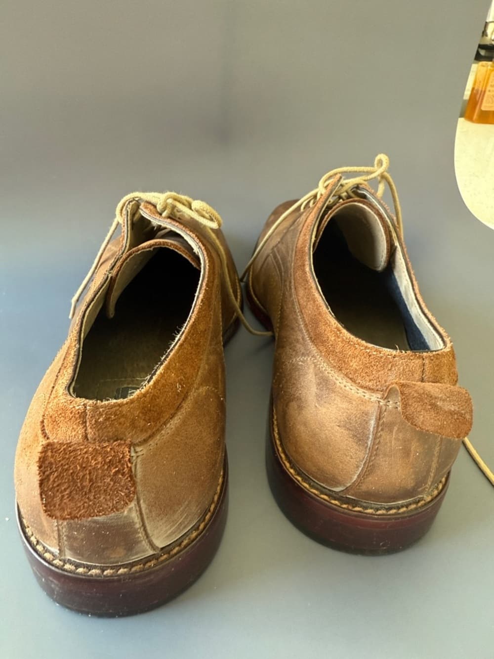 Men's Aston Grey Brown Leather Casual Dress Shoes - Size 12 - Thumbnail 7