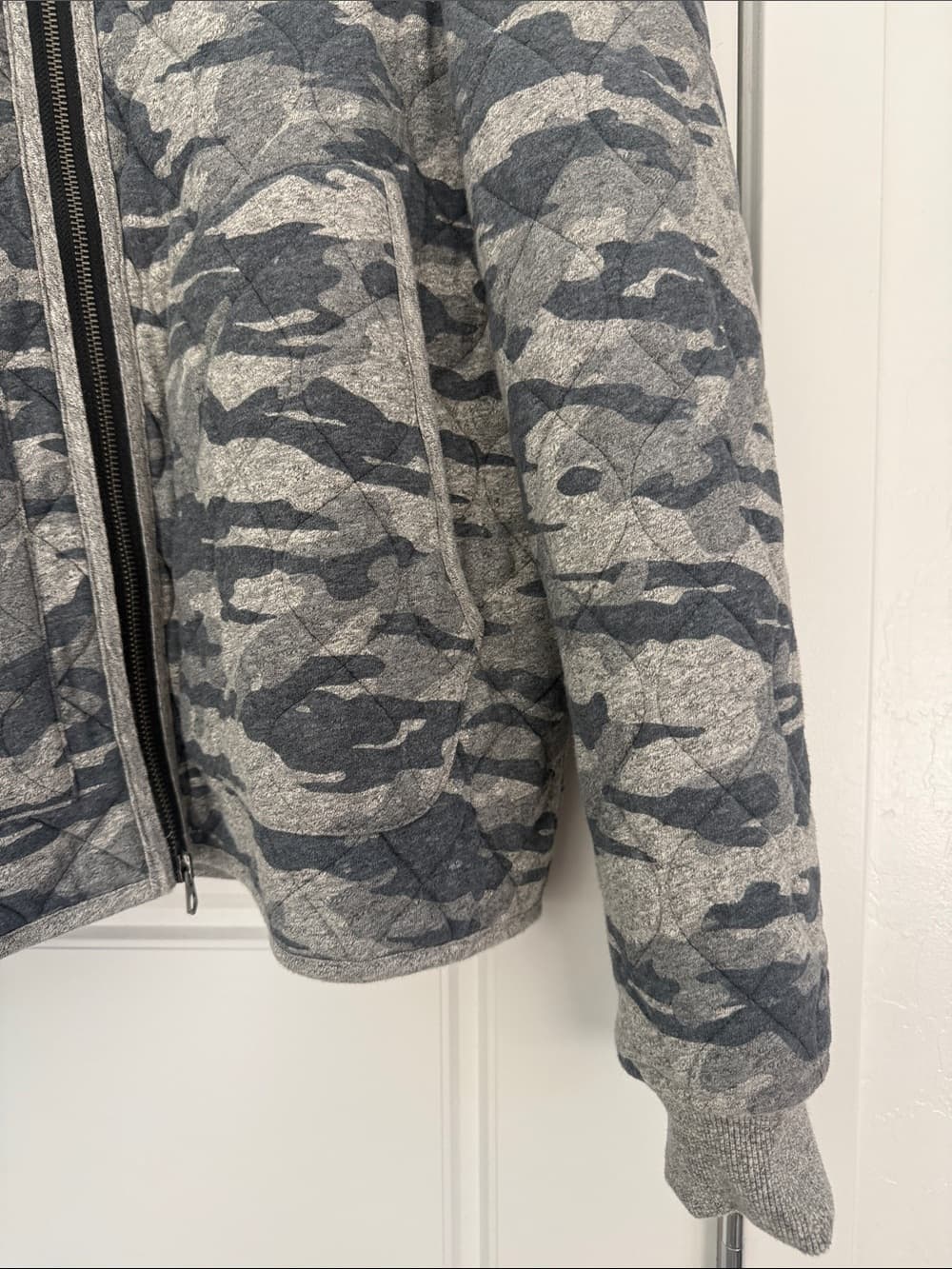 Champion x Todd Snyder Gray/Green Camouflage Quilted Bomber Jacket - Thumbnail 7
