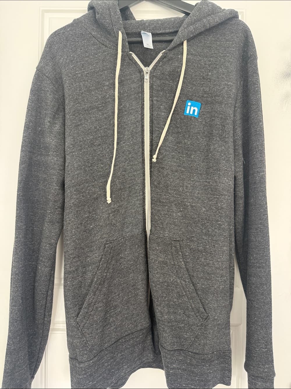 Charcoal Gray Zip Hoodie - LinkedIn Branded XL - Thumbnail 6