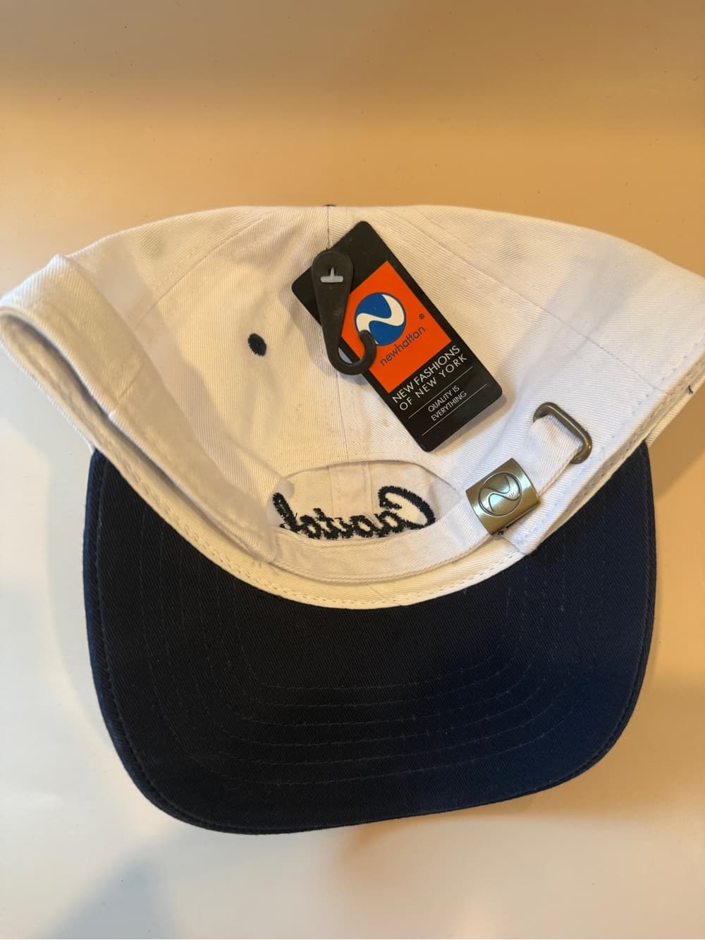 Capitol Records Logo Two-Tone Baseball Cap - White & Navy - Thumbnail 5