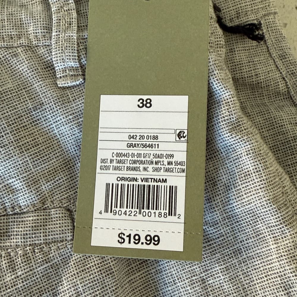 Goodfellow & Co Light Gray Men's Flat Front Shorts - Thumbnail 5
