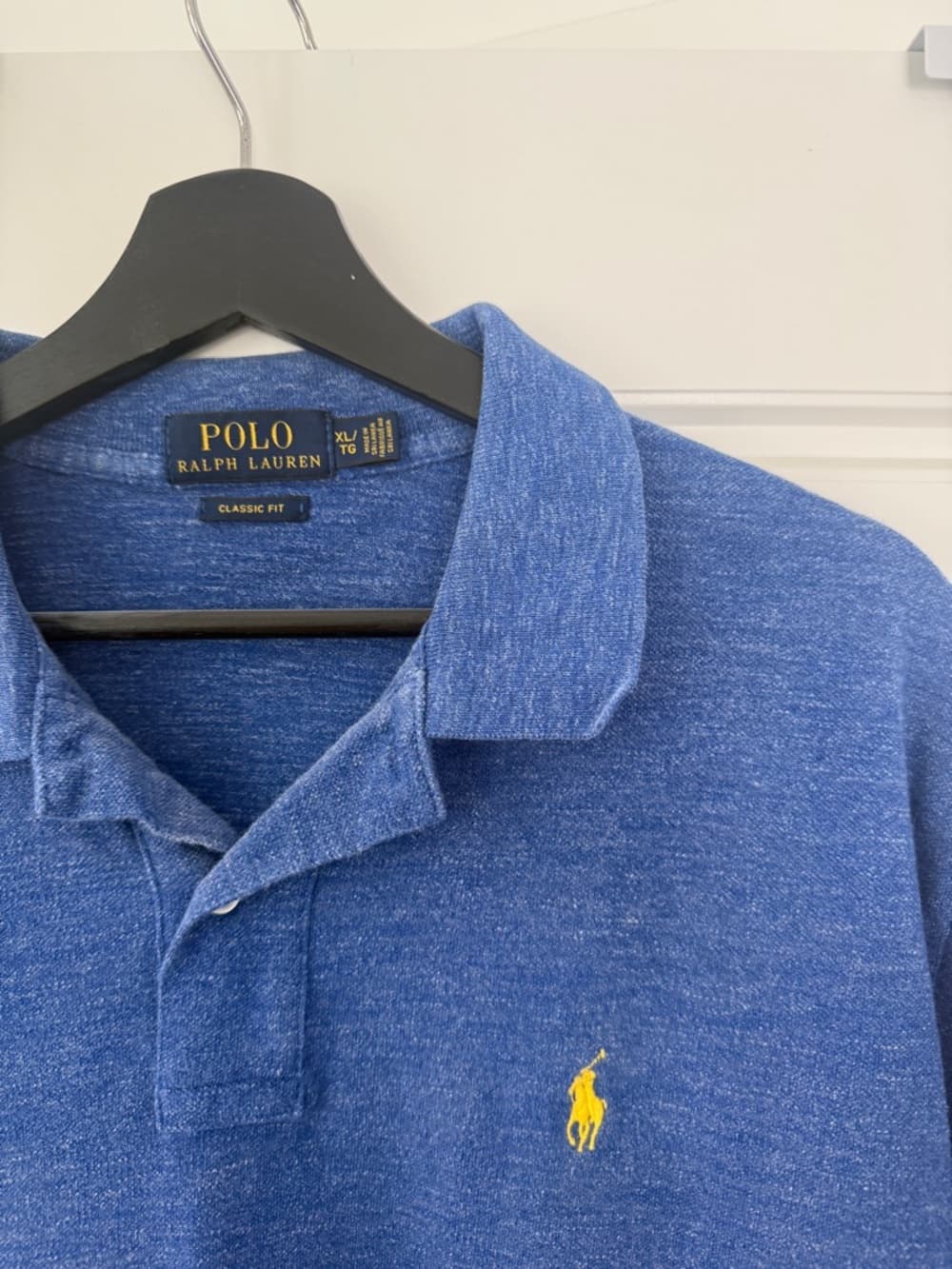 Men's Blue Heather Short-Sleeve Polo Shirt - XL Classic - Thumbnail 3