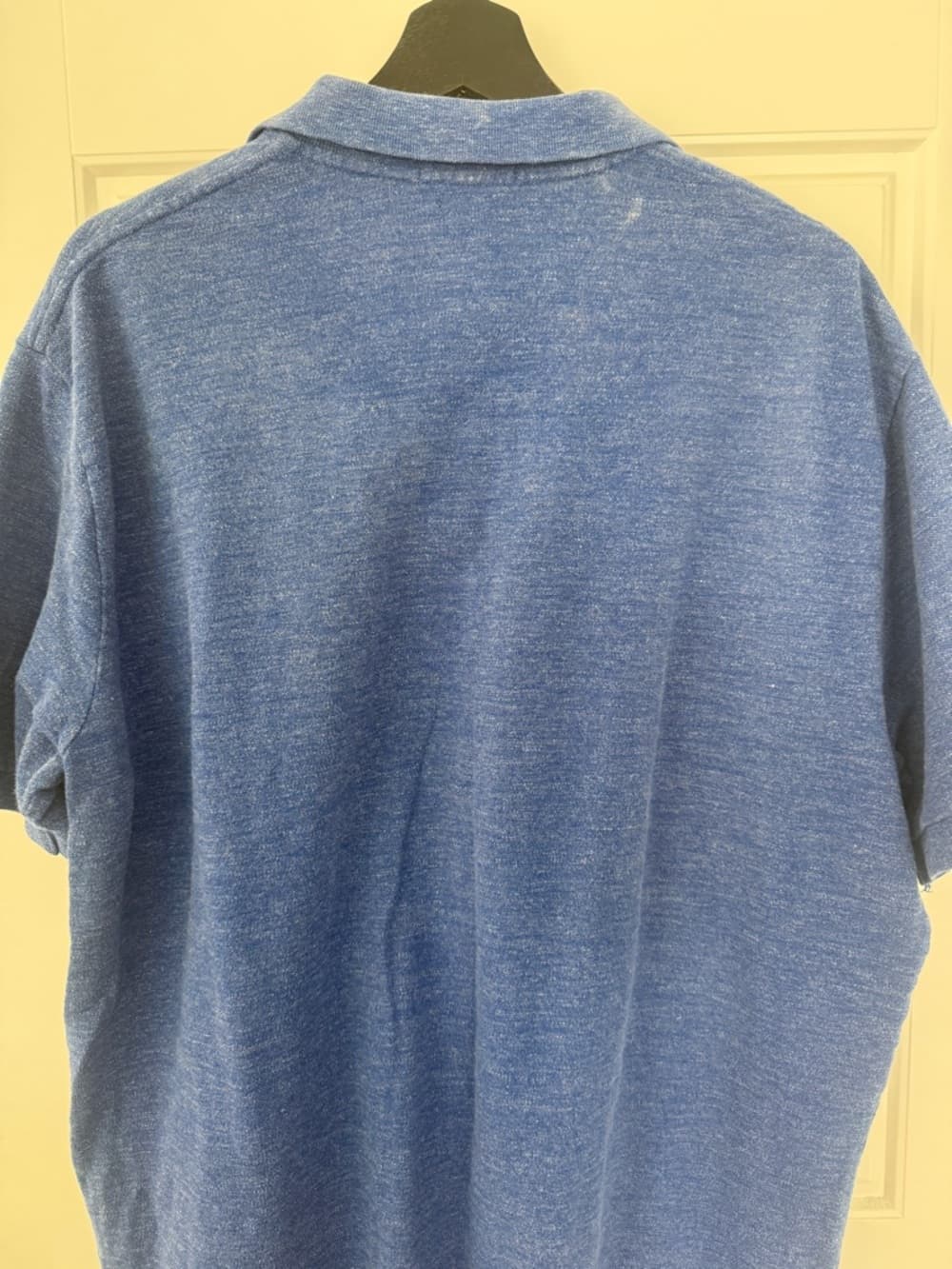 Men's Blue Heather Short-Sleeve Polo Shirt - XL Classic - Thumbnail 6