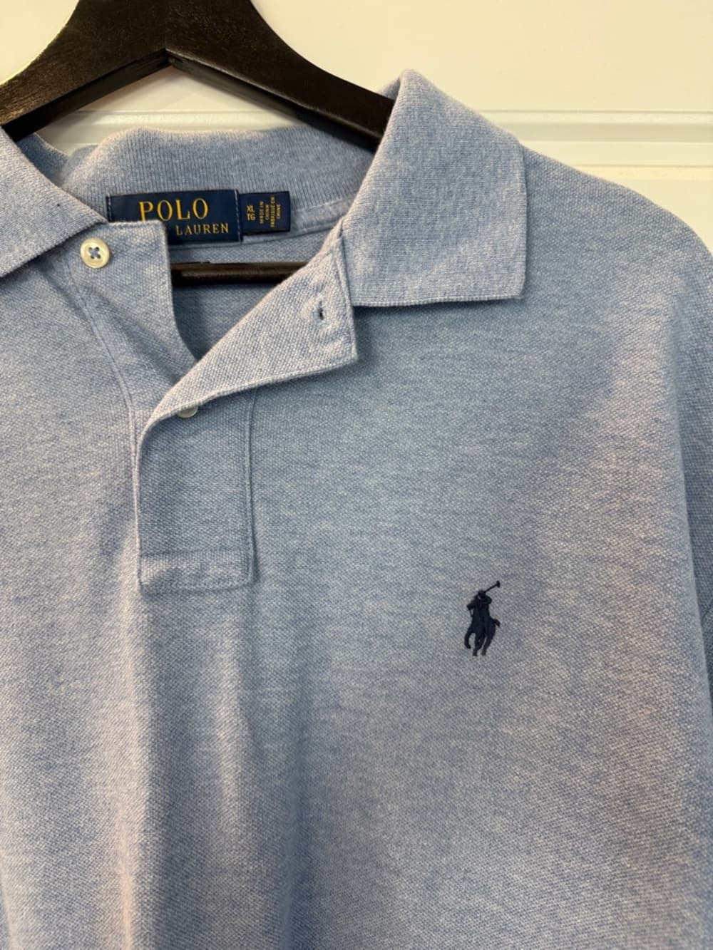 Polo by Ralph Lauren Men’s Light Blue Classic Cotton Polo XL - Thumbnail 2