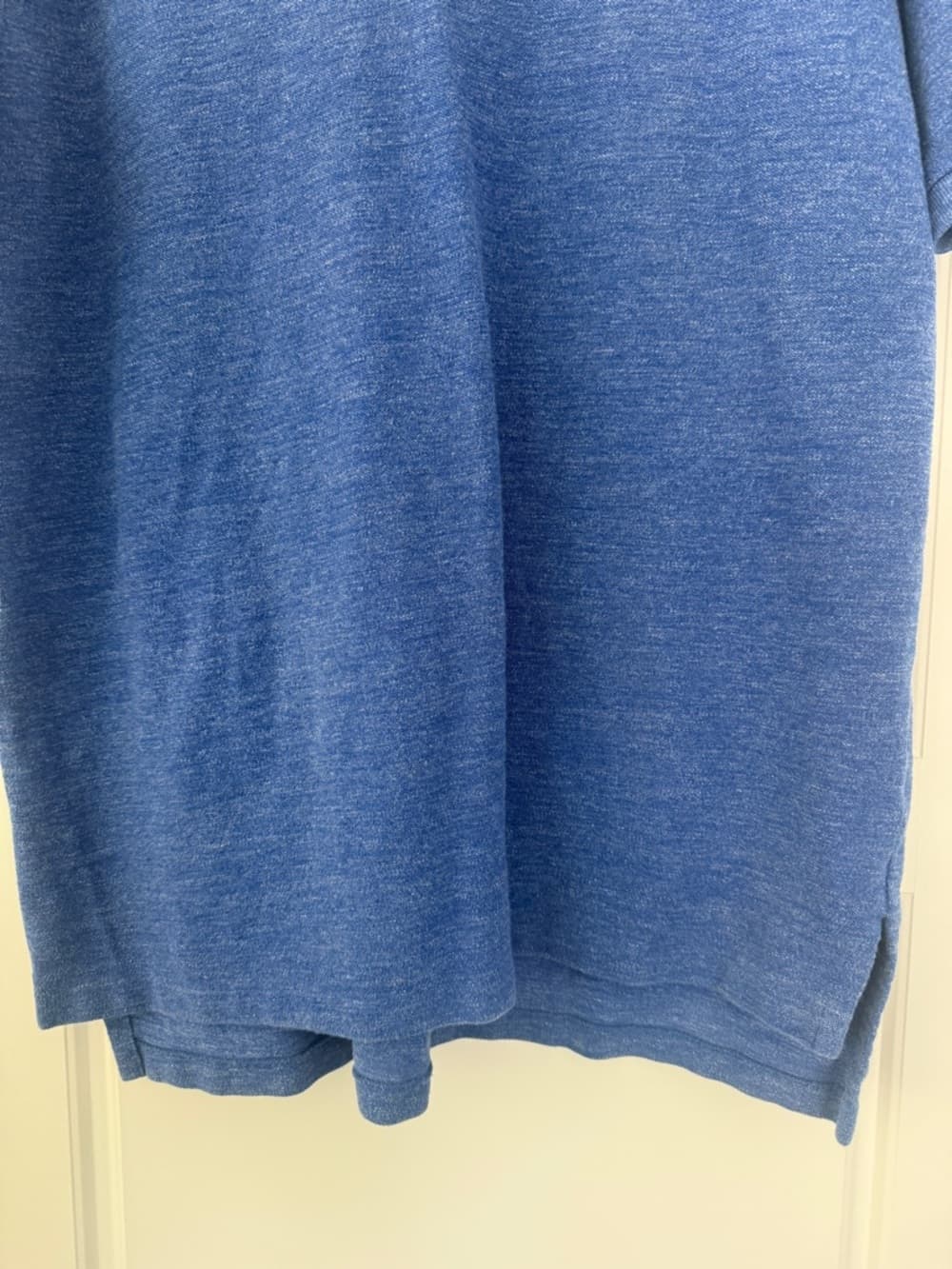 Men's Blue Heather Short-Sleeve Polo Shirt - XL Classic - Thumbnail 5