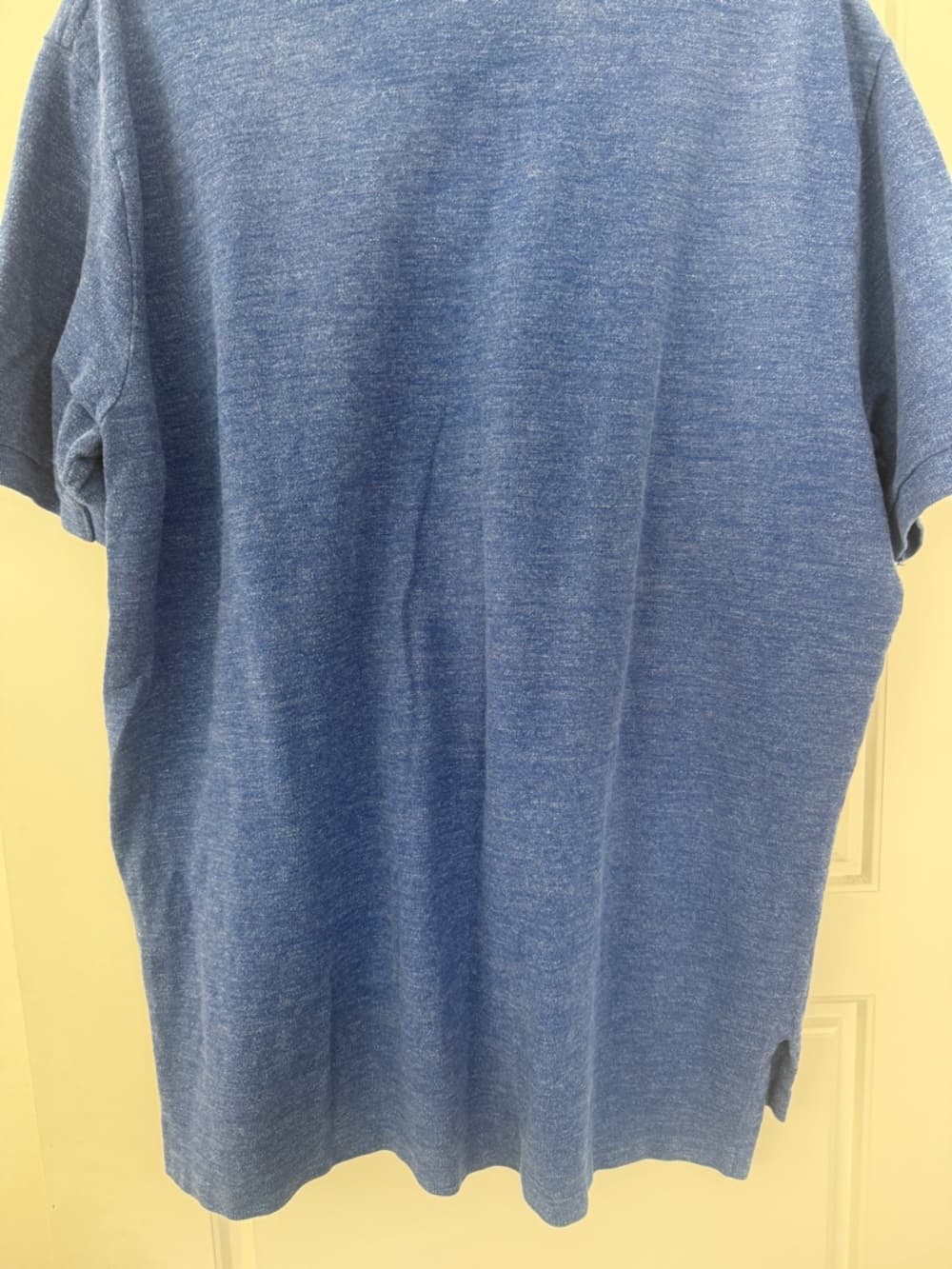 Men's Blue Heather Short-Sleeve Polo Shirt - XL Classic - Thumbnail 2