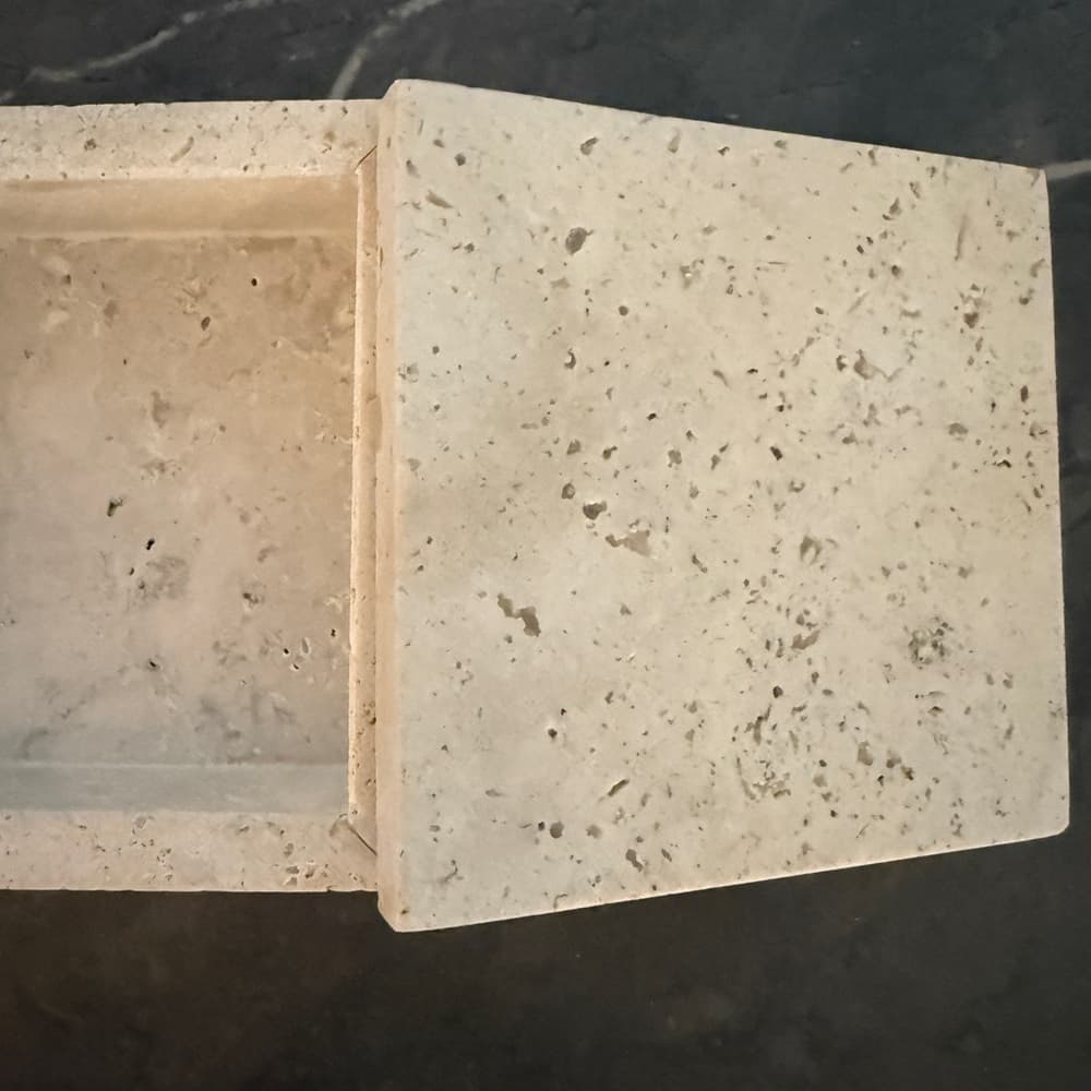 Solid Marble Trinket Box with Lid - Thumbnail 4