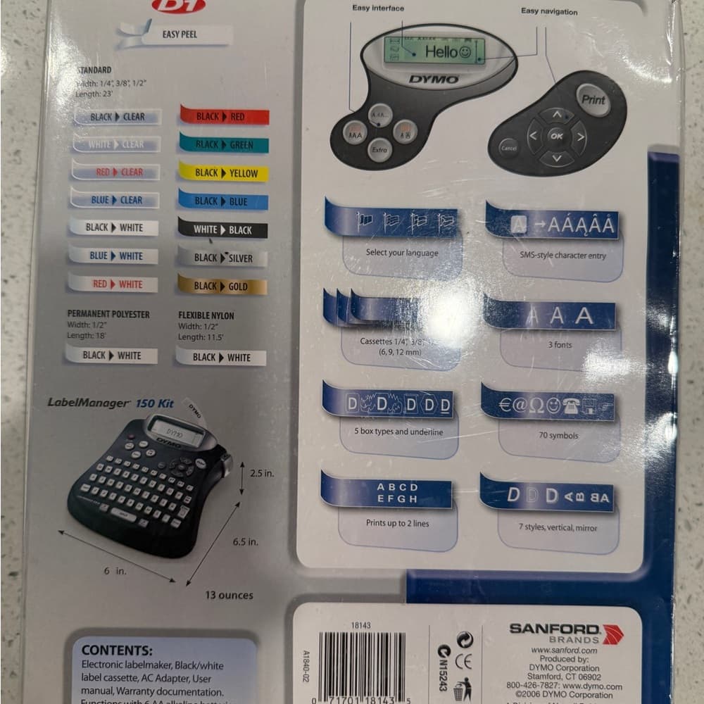 Dymo LabelManager 150 with Black and White Design - Thumbnail 3