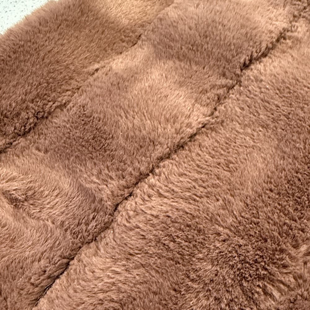 CB2 Chestnut Brown Faux Fur Pillow Cover 24” x 24” - Thumbnail 4