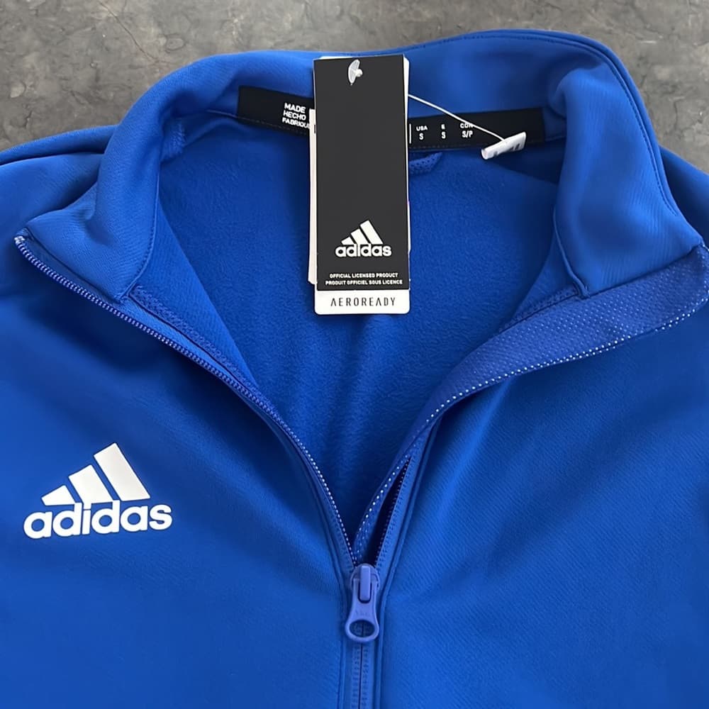 Adidas Half Zip Jersey in Navy - Thumbnail 3